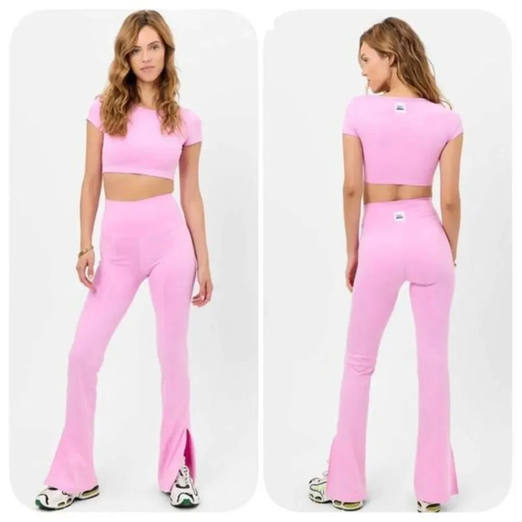 Frankie's Bikinis Zippy Flare Legging Sz L - Picture 1 of 10